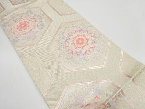 アンティーク 亀甲に華紋織り出し袋帯(着用可)